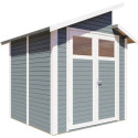 Bertilo Abris de jardin en bois Bois massif Gris 4.2m²