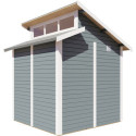 Bertilo Abris de jardin en bois Bois massif Gris 4.2m²