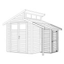 Bertilo Abris de jardin en bois Bois massif Gris 5.8m²