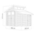 Bertilo Abris de jardin en bois Bois massif Gris 5.8m²