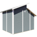 Bertilo Abris de jardin en bois Bois massif Gris 5.8m²