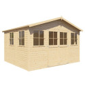 Bertilo Abris de jardin en bois Bois massif Marron 10.3m²