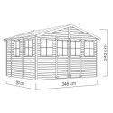 Bertilo Abris de jardin en bois Bois massif Marron 10.3m²
