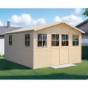 Bertilo Abris de jardin en bois Bois massif Marron 14.3m²