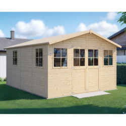 Bertilo Abris de jardin en bois Bois massif Marron 14.3m²