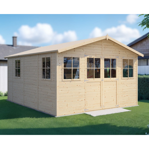 Bertilo Abris de jardin en bois Bois massif Marron 14.3m²
