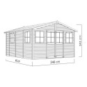 Bertilo Abris de jardin en bois Bois massif Marron 14.3m²