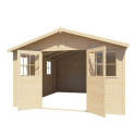 Bertilo Abris de jardin en bois Bois massif Marron 14.3m²
