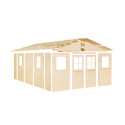 Bertilo Abris de jardin en bois Bois massif Marron 14.3m²