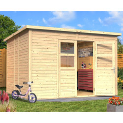 Bertilo Abris de jardin en bois Bois massif Marron 9.7m²