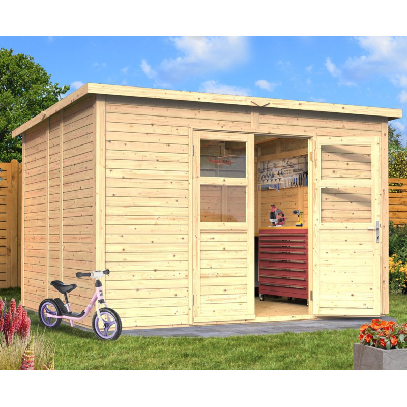 Bertilo Abris de jardin en bois Bois massif Marron 9.7m²