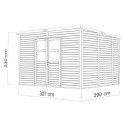 Bertilo Abris de jardin en bois Bois massif Marron 9.7m²
