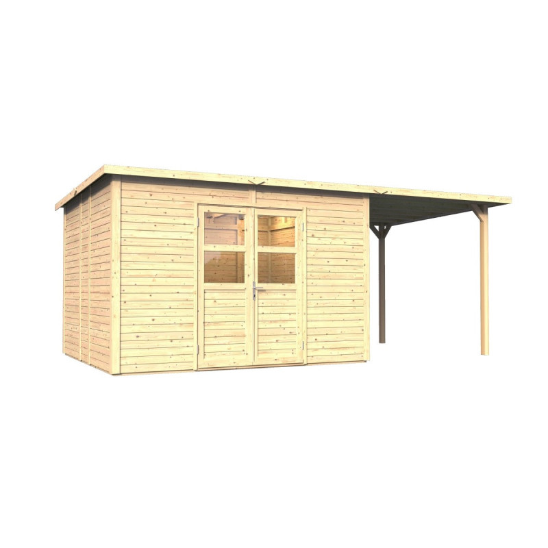 Bertilo Abris de jardin en bois Bois massif Marron 16m²