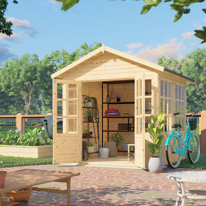 Bertilo Abris de jardin en bois Bois massif Marron 5.3m²