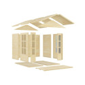 Bertilo Abris de jardin en bois Bois massif Marron 5.9m²