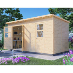Bertilo Abris de jardin en bois Bois massif Marron 10.5m²