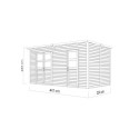 Bertilo Abris de jardin en bois Bois massif Marron 10.5m²