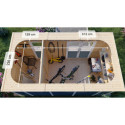 Bertilo Abris de jardin en bois Bois massif Marron 10.5m²