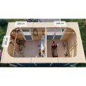 Bertilo Abris de jardin en bois Bois massif Marron 10.5m²