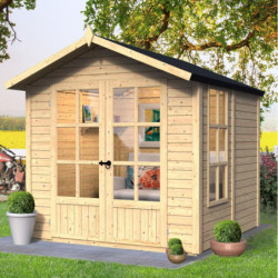 Bertilo Abris de jardin en bois Bois massif Marron 4.2m²
