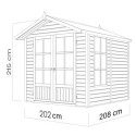 Bertilo Abris de jardin en bois Bois massif Marron 4.2m²