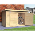 Bertilo Abri pour vélos Bois massif Marron 2.1m²
