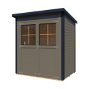 Bertilo Abris de jardin en bois Bois massif Gris 2.1m²