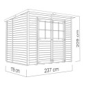 Bertilo Abris de jardin en bois Bois massif Gris 2.1m²