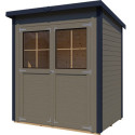 Bertilo Abris de jardin en bois Bois massif Gris 2.1m²