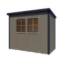 Bertilo Abris de jardin en bois Bois massif Gris 2.9m²