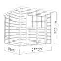 Bertilo Abris de jardin en bois Bois massif Gris 4.3m²