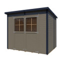 Bertilo Abris de jardin en bois Bois massif Gris 4.3m²