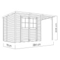 Bertilo Abris de jardin en bois Bois massif Gris 6.90m²
