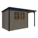 Bertilo Abris de jardin en bois Bois massif Gris 6.90m²
