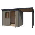 Bertilo Abris de jardin en bois Bois massif Gris 6.90m²