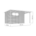 Bertilo Abris de jardin en bois Bois massif Marron 9.5m²