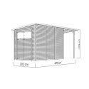 Bertilo Abris de jardin en bois Bois massif Marron 9.5m²