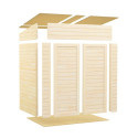 Bertilo Abris de jardin en bois Bois massif Marron 2.20m²
