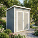 Bertilo Abris de jardin en bois Bois massif Gris 2.20m²
