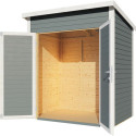 Bertilo Abris de jardin en bois Bois massif Gris 2.20m²