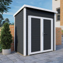 Bertilo Abris de jardin en bois Bois massif Gris 2.20m²