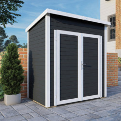Bertilo Abris de jardin en bois Bois massif Gris 2.20m²