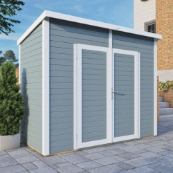 Bertilo Abris de jardin en bois Bois massif Gris 3m²