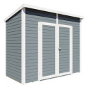 Bertilo Abris de jardin en bois Bois massif Gris 3m²