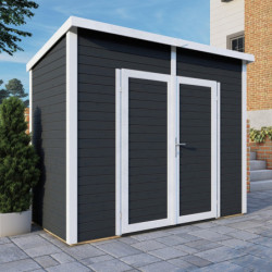 Bertilo Abris de jardin en bois Bois massif Gris 3m²
