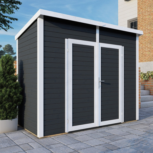 Bertilo Abris de jardin en bois Bois massif Gris 3m²