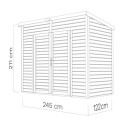 Bertilo Abris de jardin en bois Bois massif Gris 3m²