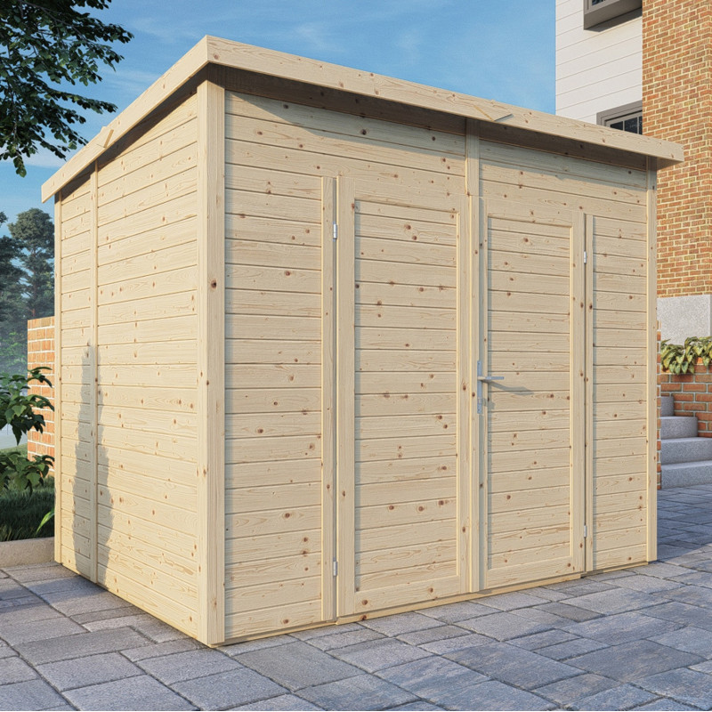 Bertilo Abris de jardin en bois Bois massif Marron 4.3m²