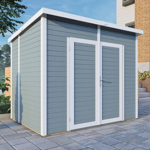 Bertilo Abris de jardin en bois Bois massif Gris 4.3m²