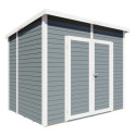 Bertilo Abris de jardin en bois Bois massif Gris 4.3m²